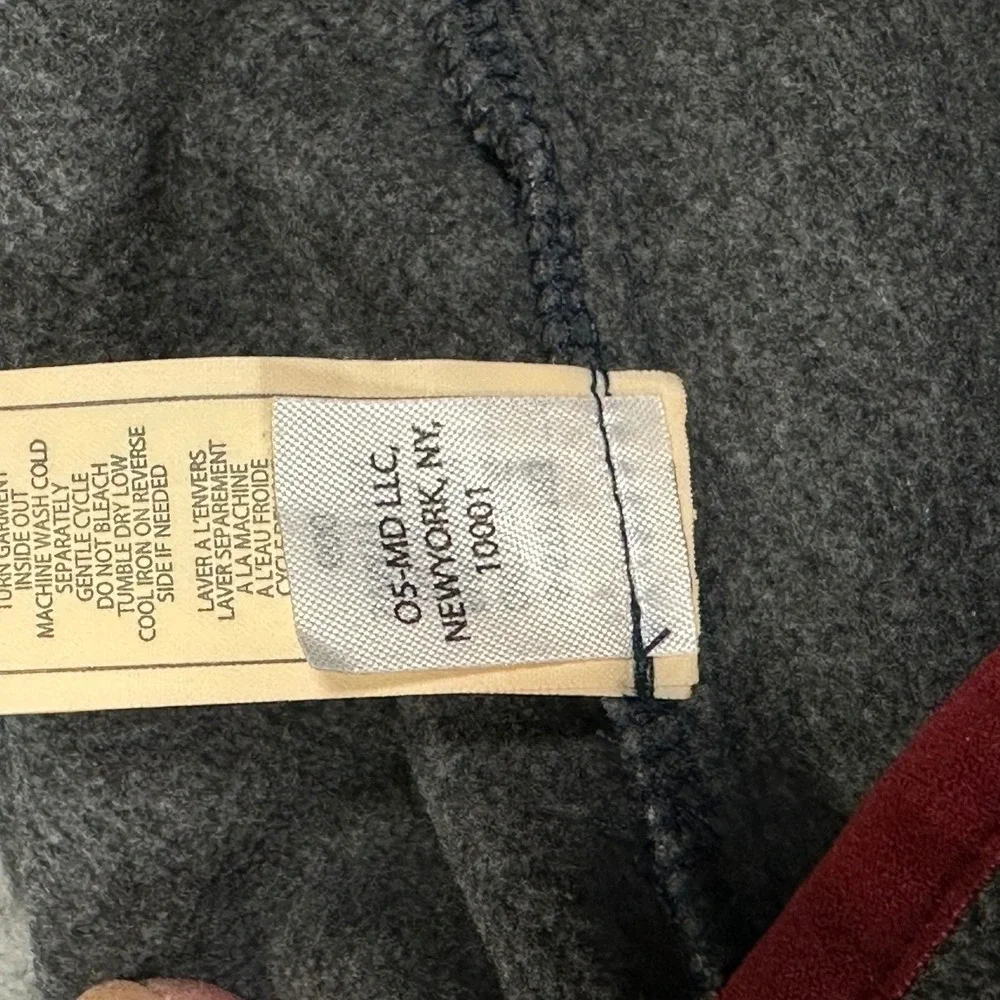 7 For All Mankind Kids Fleece Pullover 24M Navy Gray Red NWT Layer Soft Snaps